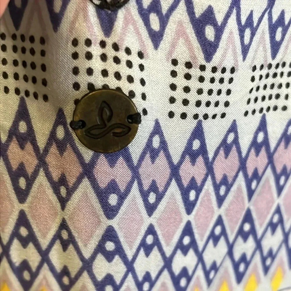 Prana Nari Halter Keyhole Sleeveless Hi Lo Midi Dress in Mist - Picture 16 of 17